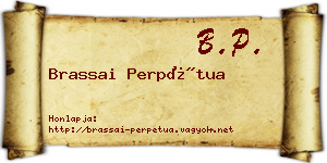 Brassai Perpétua névjegykártya